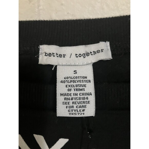 Sunday Club Cropped Sweatshirt Women's Size S Black Tennis Graphic NWT - Picture 4 of 8